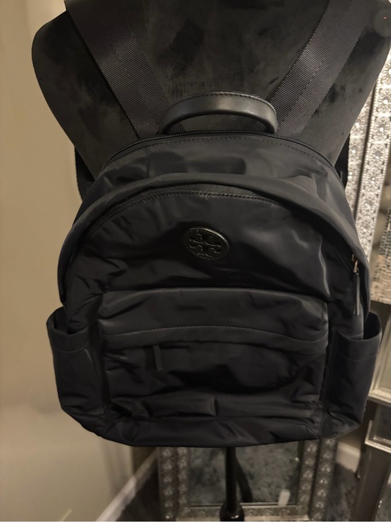 ?Tory Burch Black‎ Nylon Backpack with Front Pocket main image 4